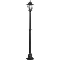 Glass Lamp Posts Eglo Deonte Transparent Black Lamp Post 200cm