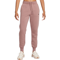 Nike Women's Sportswear Phoenix Fleece Mid-Rise Tracksuit Bottoms - Smokey Mauve/Black