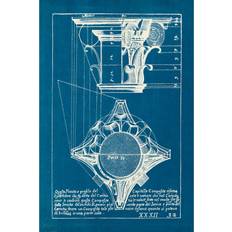 Williston Forge Leinwandbild "Architectural X Blueprint" Wild Apple Portfolio