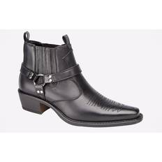 US Brass Eastwood Ankle Cowboy Boot Mens Black