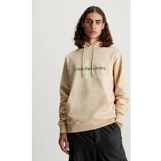 Calvin Klein Beige Tops Calvin Klein Cotton Blend Fleece Hoodie Beige