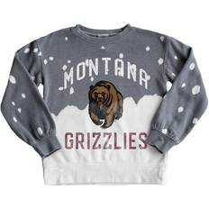 Gameday Couture Girls Youth Gray Montana Grizzlies Faded Pullover Sweatshirt