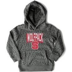 Gameday Couture Girls Youth Black NC State Wolfpack Running Wild Leopard Print Pullover Hoodie