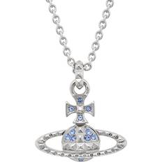 Vivienne Westwood Mayfair Bas Relief Necklace - Silver/Sapphire