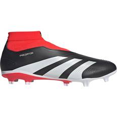 Adidas Football Shoes adidas Predator League Laceless Firm Ground - Core Black/Cloud White/Solar Red