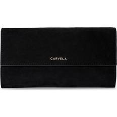 Women Clutches Carvela Women's Clutch Bag Black Suedette Ascot