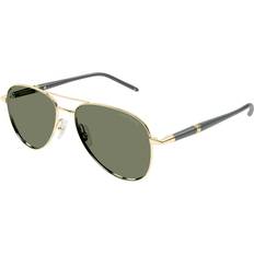 Montblanc MB0345S Gold/Green Aviator Men