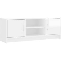 vidaXL Modern White TV Bench 102x37.5cm