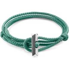 Green Bracelets Anchor & Crew Mint Green Oxford Silver and Rope Bracelet