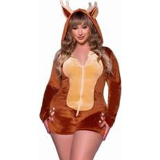 Leg Avenue Sexy Plush Fawn Romper Costume for Women Plus Size