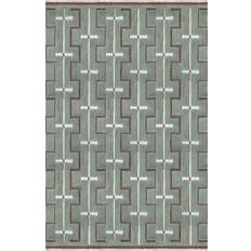 Layered Johanna wool carpet Sage. Beige