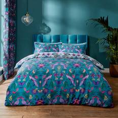 Catherine Lansfield Mya Tropical Duvet Cover Blue, Green, White (230x220cm)