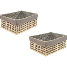 Topfurnishing Beige, Set of 2 Large Rope Frame Storage Box