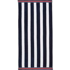 Allure Nautical Block Navy/White Stripe Bath Towel Blue