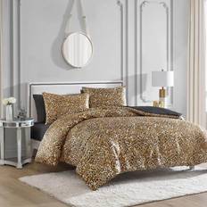 Juicy Couture Monica Leopard Satin Bedspread Brown