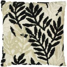 Furn Caliko Botanical Cushion Cover Natural, Black (45x45cm)