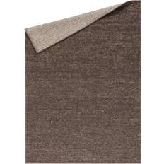 Scandi Living Flock wool carpet Brown cm