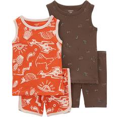 Brown Night Garments Carter's Toddler Boys 2-Pack Matching Set 4T Orange, Brown
