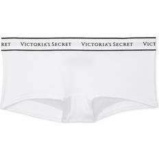 Victoria's Secret Logo Cotton Boyshort Panty - Smooth/White