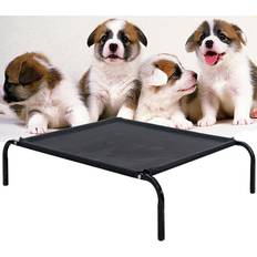 YouseaHome S:75*47*15CM Elevated Dog Bed Pet Cat Mesh Raised Camping Cot Duty