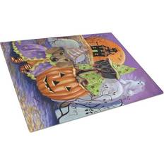 CoolCookware Dachshund Halloween Haunted House Chopping Board