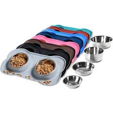 Hubulk Hubulk Pet Dog Bowls 2 Stainless Steel Dog