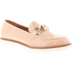 Apache Women's Womens Flat Shoes Loafers Ledge Slip On nude Cream