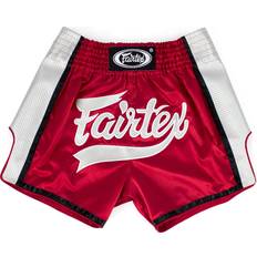 Fairtex Martial Arts Uniforms Fairtex Slim Cut Muay Thai Boxing Shorts BS1704 Red/White, X-Large