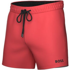 Hugo Boss Red Swimming Trunks Hugo Boss Men's Lee Drawstring 5.3" Swim Trunks, Created for Macy's Red