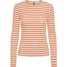 Pieces Ruka Long Sleeved Top - Tangerine