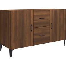 vidaXL Engineered Wood Brown Oak Sideboard 100x60cm