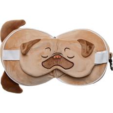 Sleep Masks Puckator Relaxeazzz Mopps Pug Round Plush Travel Pillow & Eye Mask