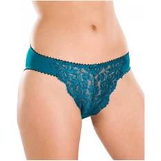 Turquoise - Women Knickers Camille Three Pack Floral Lace Midi Briefs Teal 18-20