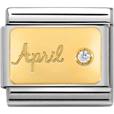 Nomination Gold Plated Charms & Pendants Nomination Composable Classic Link April Charm - Silver/Gold/Diamond