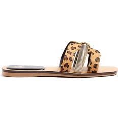 River Island Leather Flat Sandals - Beige