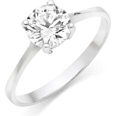 Beaverbrooks Beaverbrooks Women's Silver Cubic Zirconia Solitaire Ring