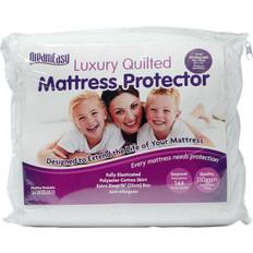 DreamEasy Luxury Quilted Mattress Cover White (191x138cm)