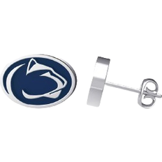 Dayna Designs Penn State University Post Earrings - Silver/Blue