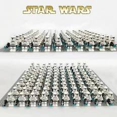 Bysion SW910 100pcs Star Wars Storm Troops 501st Clone Trooper Minifigures Kids and Adult Toys Fit Lego Bottom Plate