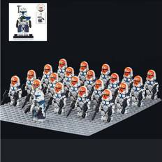 Sunvivid Rex 332nd 21pcs/set Fit Lego Star Wars Rex 332nd 501st Clone Troopers Kids Gifts Toys Base Plate Included