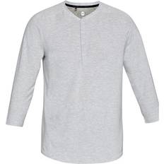 Under Armour Sleepwear Under Armour Recovery Sleepwear Mens Grey Henley Top Modal