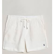 Linen - Men Trousers & Shorts Polo Ralph Lauren Prepster Drawstring Shorts Deckwash White Weiß Leinenshorts Grösse: