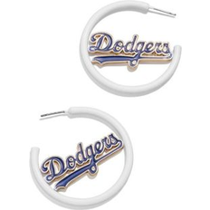 Baublebar Los Angeles Dodgers Enamel Hoop Earrings