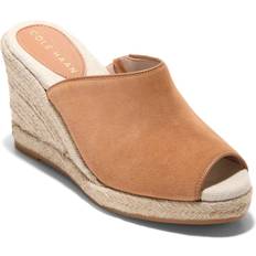 Cole Haan Women Espadrilles Cole Haan Women's Cloudfeel Southcrest Espadrille Wedge Sandals Pecan Suede