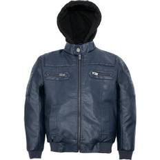 XRay Boy's Lined Pu Jacket With Knit Hood Navy