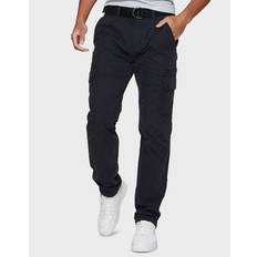 Clothing Threadbare 'Pane' Belted Cargo Trousers Black 30R