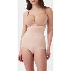 Beige - Women Girdles Spanx Everyday Seamless Shaping High-Waist Brief Soft Nude