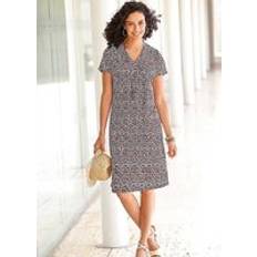 Witt International Linen Dress Brown Print