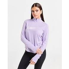 Base Layer Tops Nike Swoosh Women's Dri-FIT 1/4-Zip Mid Layer Purple Polyester UK 12–14