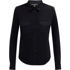 Rag & Bone Luca Knit Button Front Shirt - Black